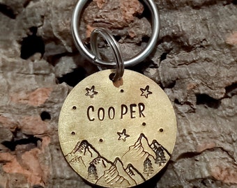 Médaille identité chien gravée "COOPER"