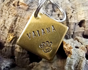 Médaille chien ou chat "Vaiana", médaille gravée et personnalisée