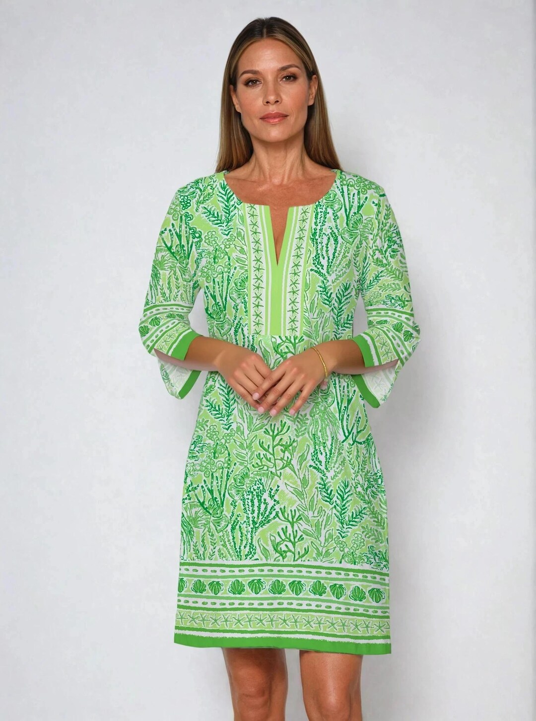【Sea】Cerise Printed Spandex Dress Sea Women's Cerise Printed Spandex Dress, Multi, M at Amazon