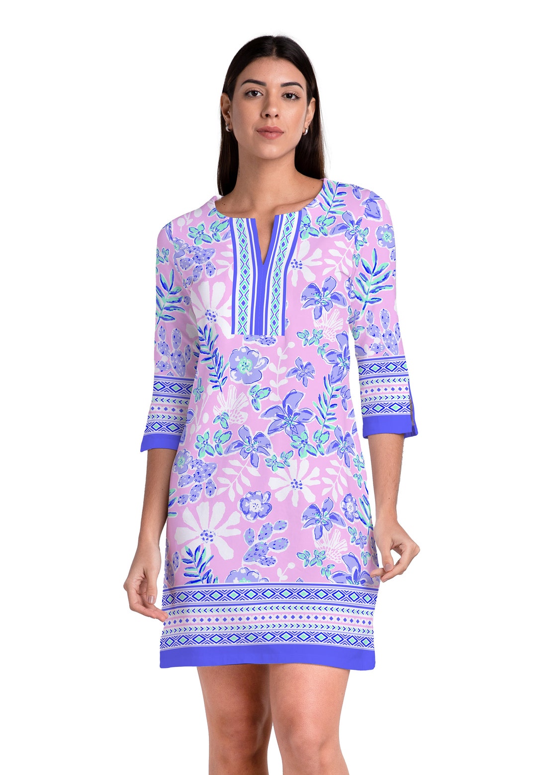 Paradise Poly Spandex Short Hawaiian Dress