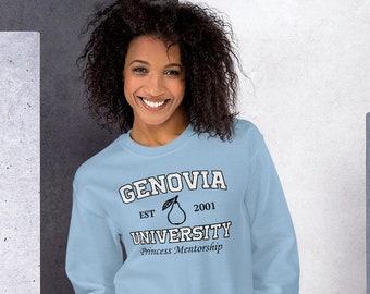 Custom Genovia University Princess Mentorship Retro Graphic Unisex Sweatshirt