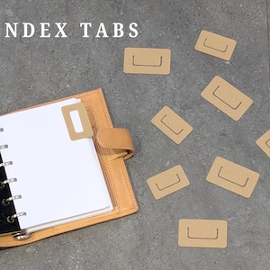 Planer-Registerkarten, klein und regelmäßig für Planer, Trennblätter, Etiketten, Lesezeichen, Seitenmarkierer, minimalistische Note, UK Verkäufer