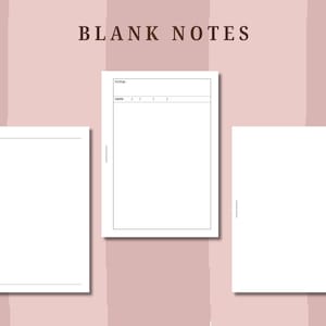 PRINTED blank notes planner inserts in A5, HBxWA5, Personal Wide, FC Compact, Personal, A6, Pocket Pus and Pocket sizes, refills, UK