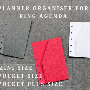 Planer Organizer für Planer, texturierter Lederordner, Pocket Plus-, Pocket und Mini-Größen, Karton, Halter, minimalistischer Touch, UK Verkäufer