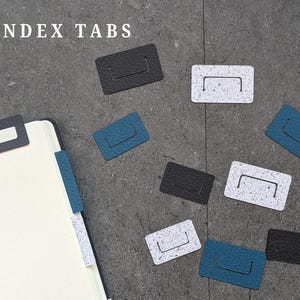Planer-Registerkarten, klein und regelmäßig für Planer, Trennblätter, Etiketten, Lesezeichen, Seitenmarkierer, minimalistische Note, UK Verkäufer