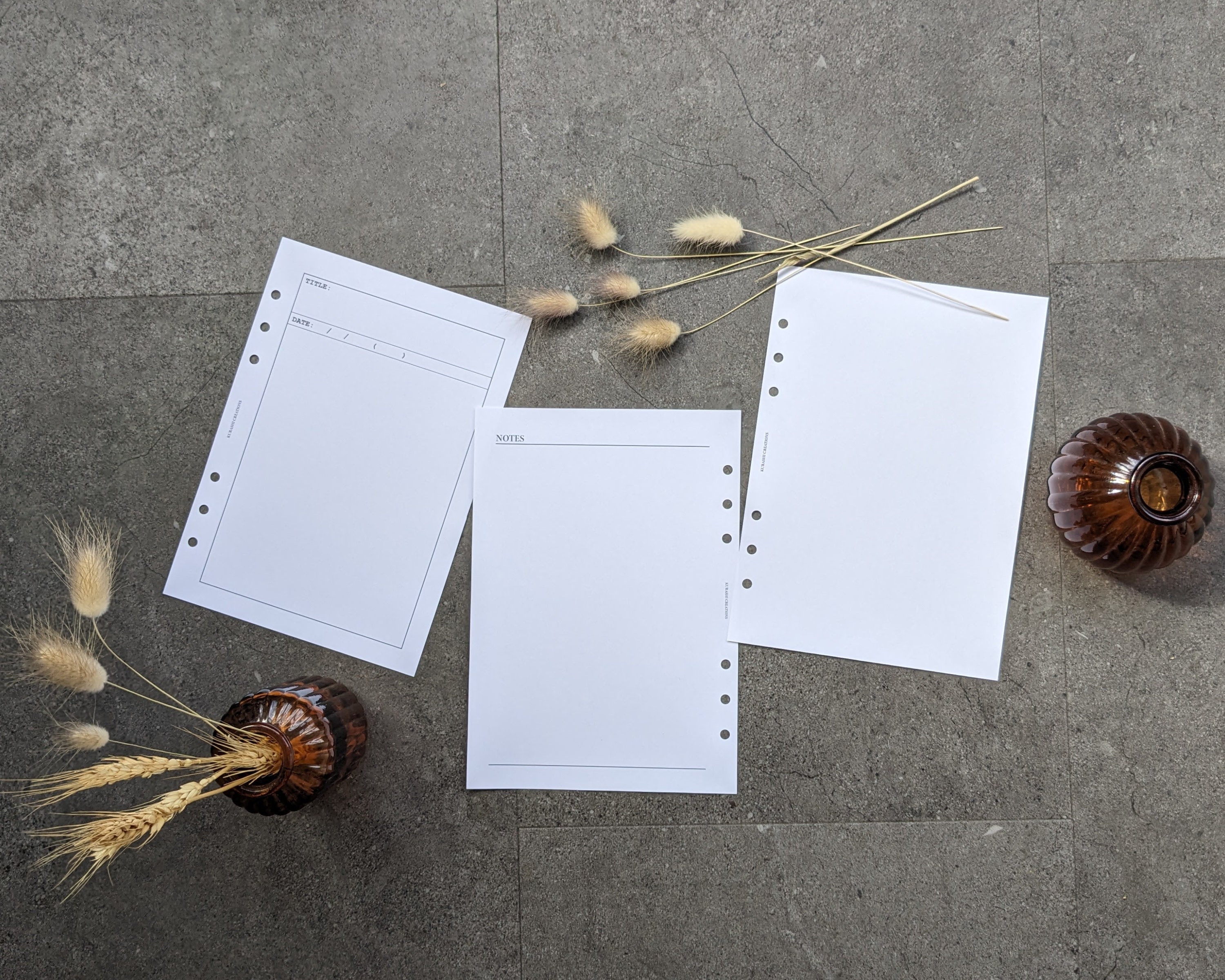 White Paper 28lb, 250 Sheets, Half Letter Size, 5.5 X 8.5 / 5 1/2 X 8 1/2,  Bright Paper, Planner Paper, Unpunched Paper, Happy Planner 