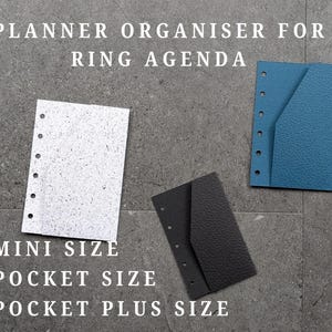 Planer Organizer für Planer, Lederstrukturpapier, Seegraspapier, Taschenformate Plus, Taschenformat und Mini, Karton, Ordner, UK Verkäufer