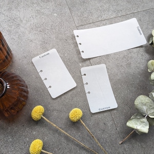 Removable and custom page markers for planners and journals, top, bottom or side tabs, page divider for ring agenda, bookmarks, UK seller