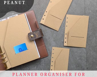 Planner Organizer: A5, Personal, HBxWA5, Personal breit, FCC, A6, Pocket Plus und Taschenformate, Farbe Erdnuss, Lederstrukturpapier, UK