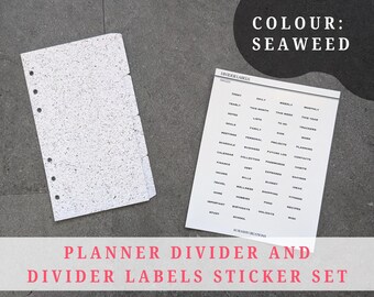 Planner dividers for A5, Personal wide, Personal, FCC, HBxWA5, A6, Pocket plus, Pocket and Mini, top, side and bottom, 2,3,4,5 and 6 tabs