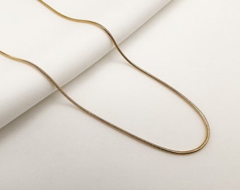 Stainless steel snake necklace in gold, women's necklace in snake look, stainless steel snake chain