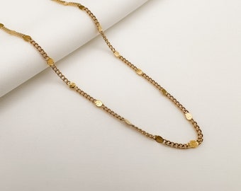 Stainless steel women's necklace in gold, stainless steel satellite chain, simple necklace, women's necklace