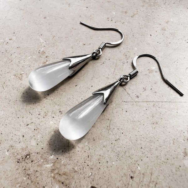 Boucles d’oreilles en pierre de lune en argent 925, boucles d’oreilles en pierre de lune, boucles d’oreilles pour femmes, boucles d’oreilles en argent, boucles d’oreilles Drop, boucles d’oreilles en pierres précieuses