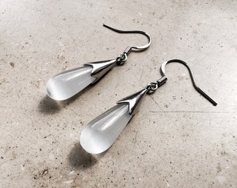 925 Silver Moonstone Earrings, Moonstone Earrings, Women&#39;s Earrings, Silver Earrings, Drop Earrings, Gemstone Earrings
