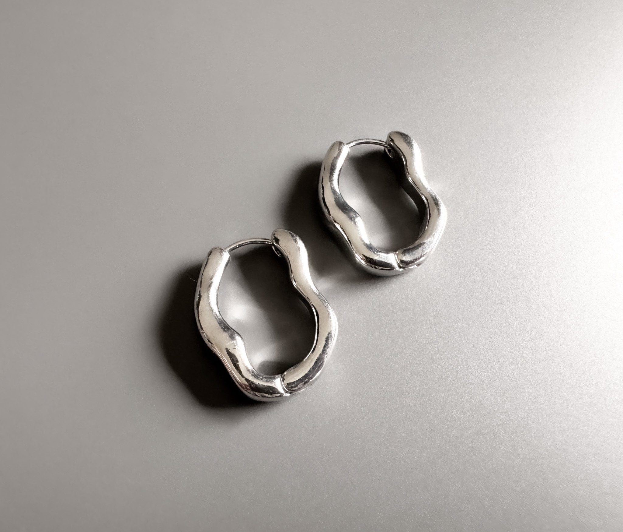 Geometric Hoop Earrings in Gold and Silver, Geometric Earrings, High Quality Earrings, Women's Jewelry, Gift