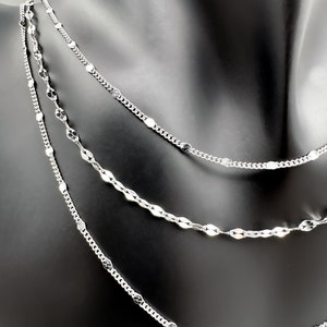 Collier femme en acier inoxydable doré, collier multi-rangs, collier trois rangs, collier superposé image 7