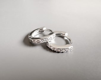 925 silver earrings with stones, small earrings with zirconia stones, women&#39;s silver earrings