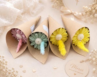 Bouquet  bougie marguerite, mariage, baptême, événement, cadeau invité, maîtresse. Livraison après la fin de l’école vers le 7/10 juillet