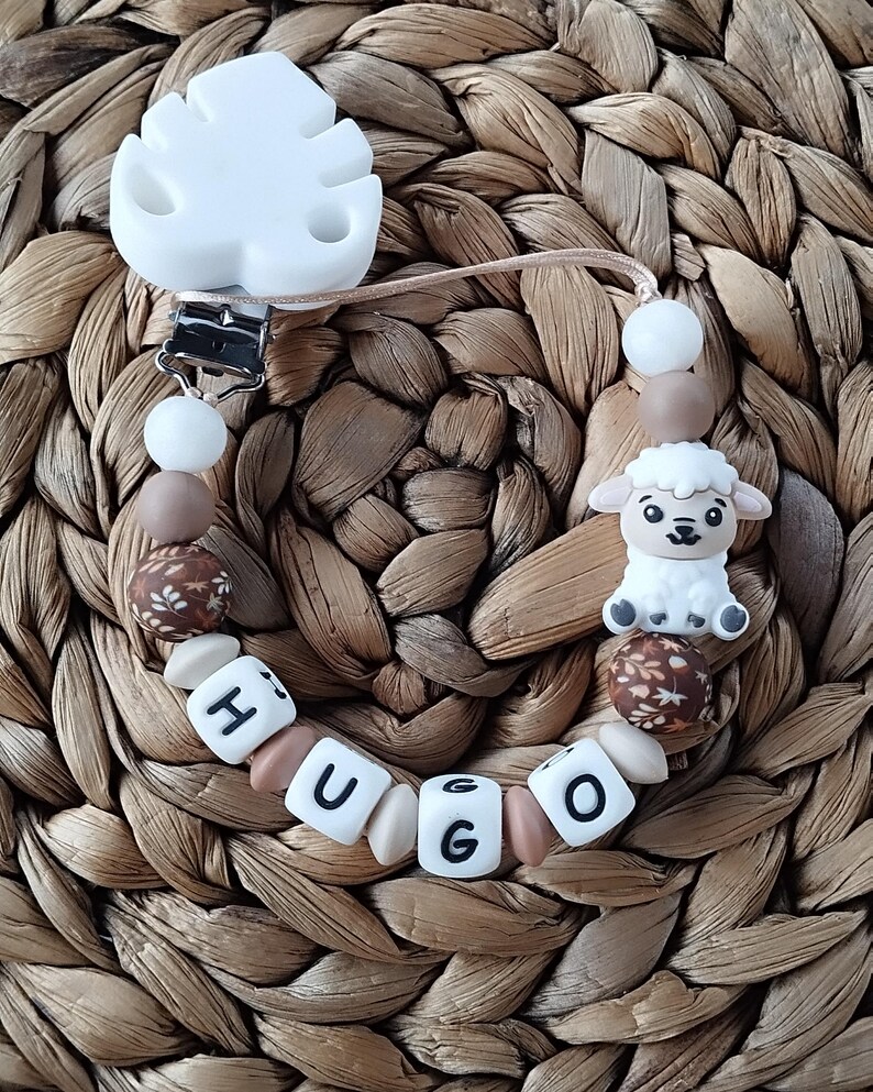 Personalized Silicone Sheep Pacifier Clip Etsy