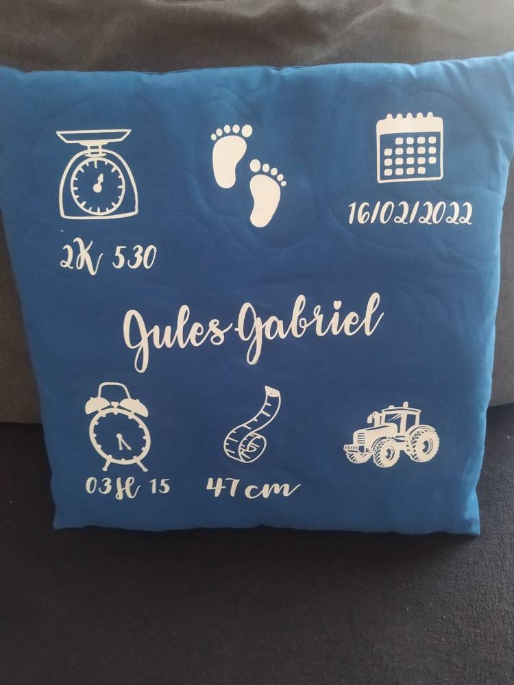 Coussin Personnalisé Naissance