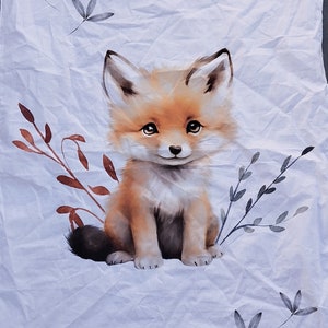 Couverture fait main renard personnalisé