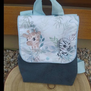 Sac à dos maternelle personnalisé safari