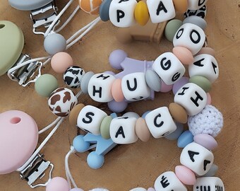 Personalized crown silicone pacifier clip
