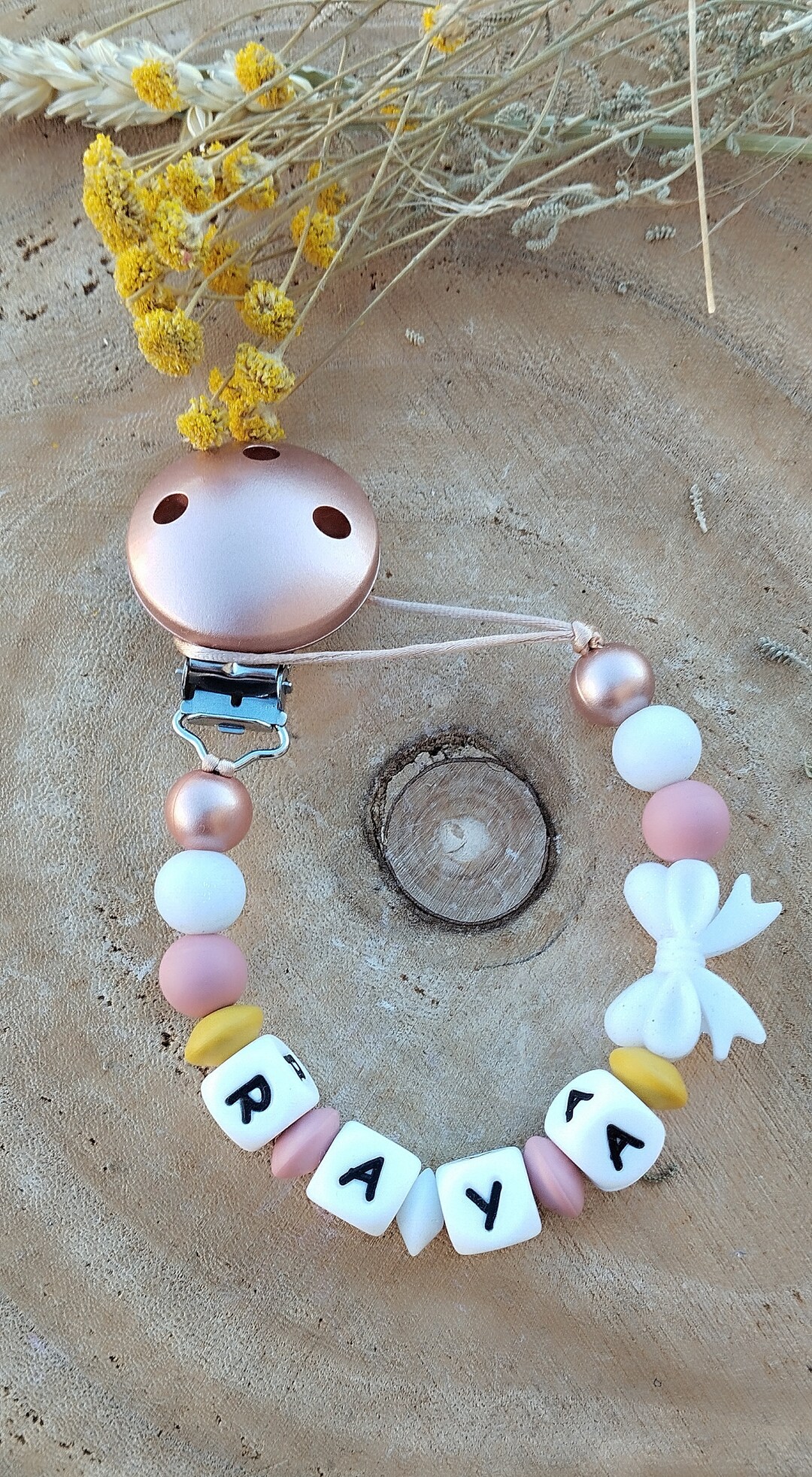 Personalized Silicone Sequin Bow Pacifier Clip - Etsy