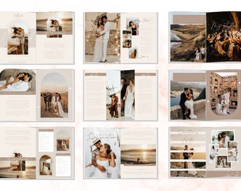 Lucie- Wedding photographer pricing guide template for CANVA. Pricing template for wedding photographers. Pricing list for photographers