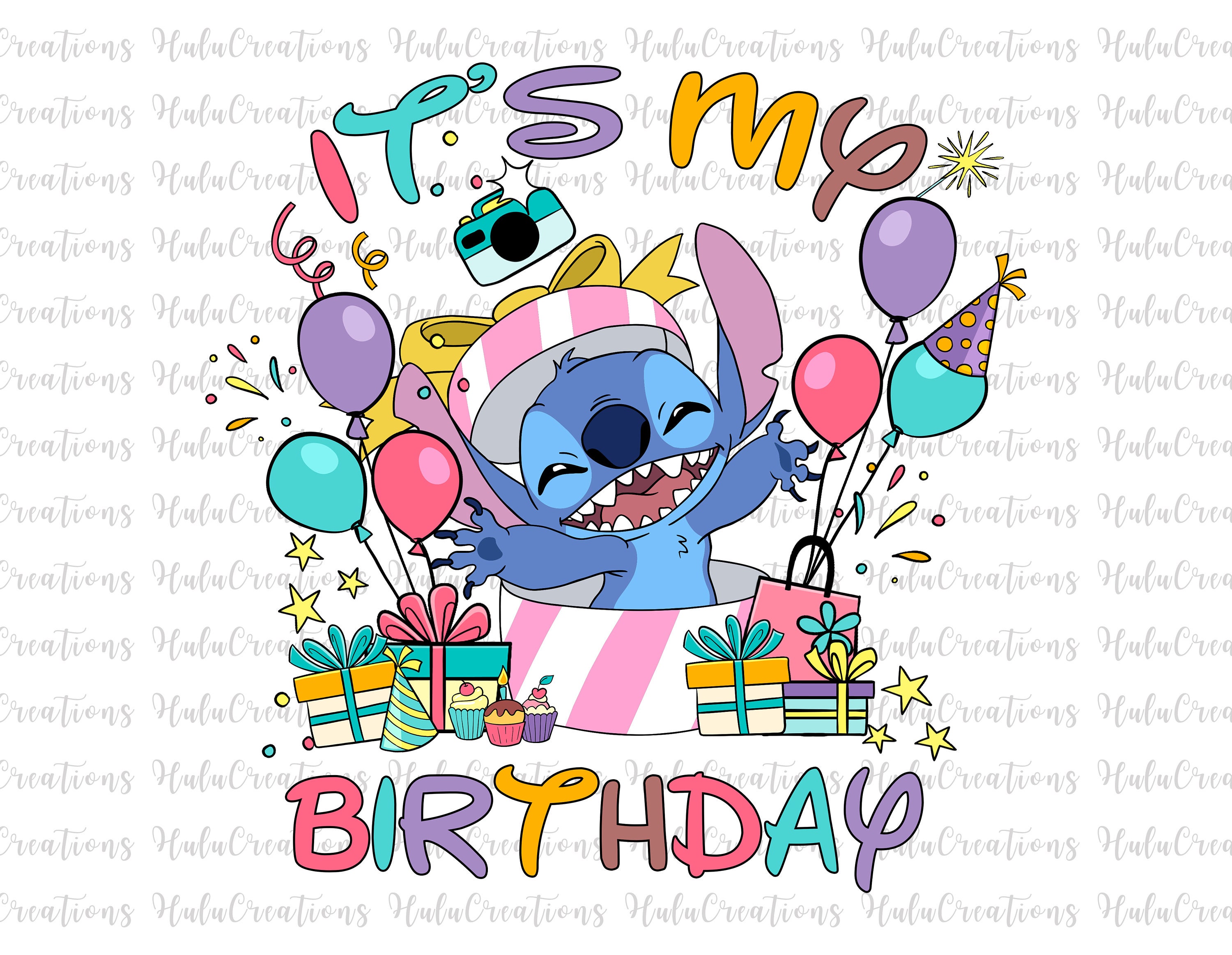 Stitch Saying Happy Birthday