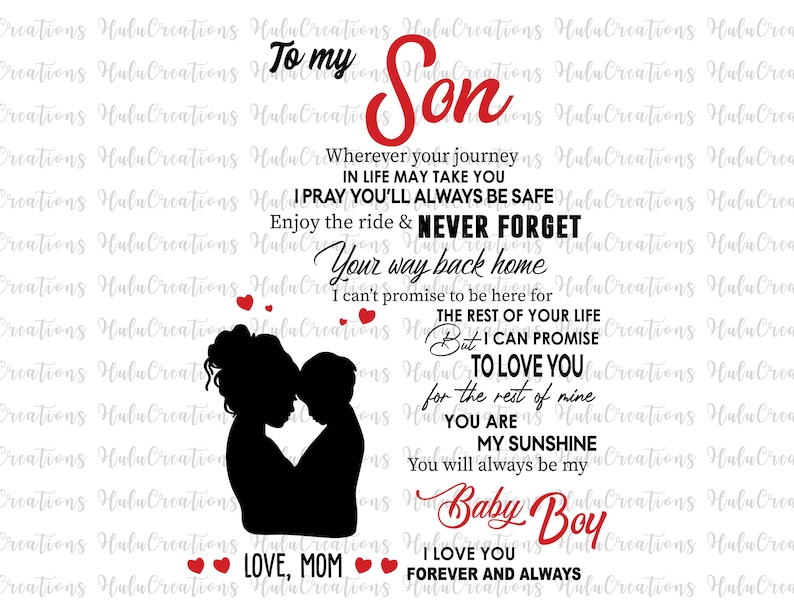 To My Son You Are My Sunshine My Baby Boy I Love You Etsy