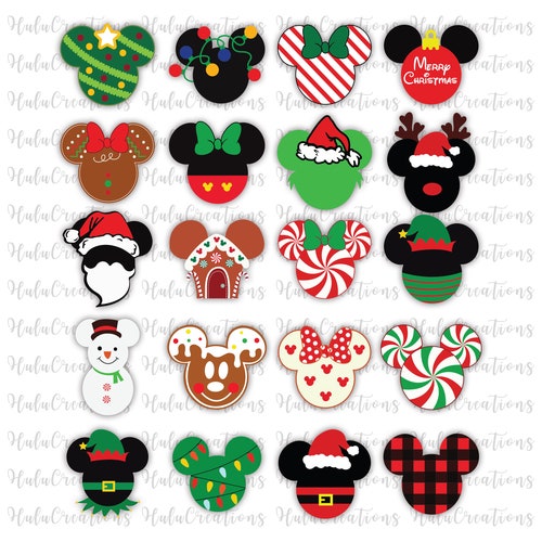 Bundle Mouse Head Christmas Style Svg Png Christmas - Etsy