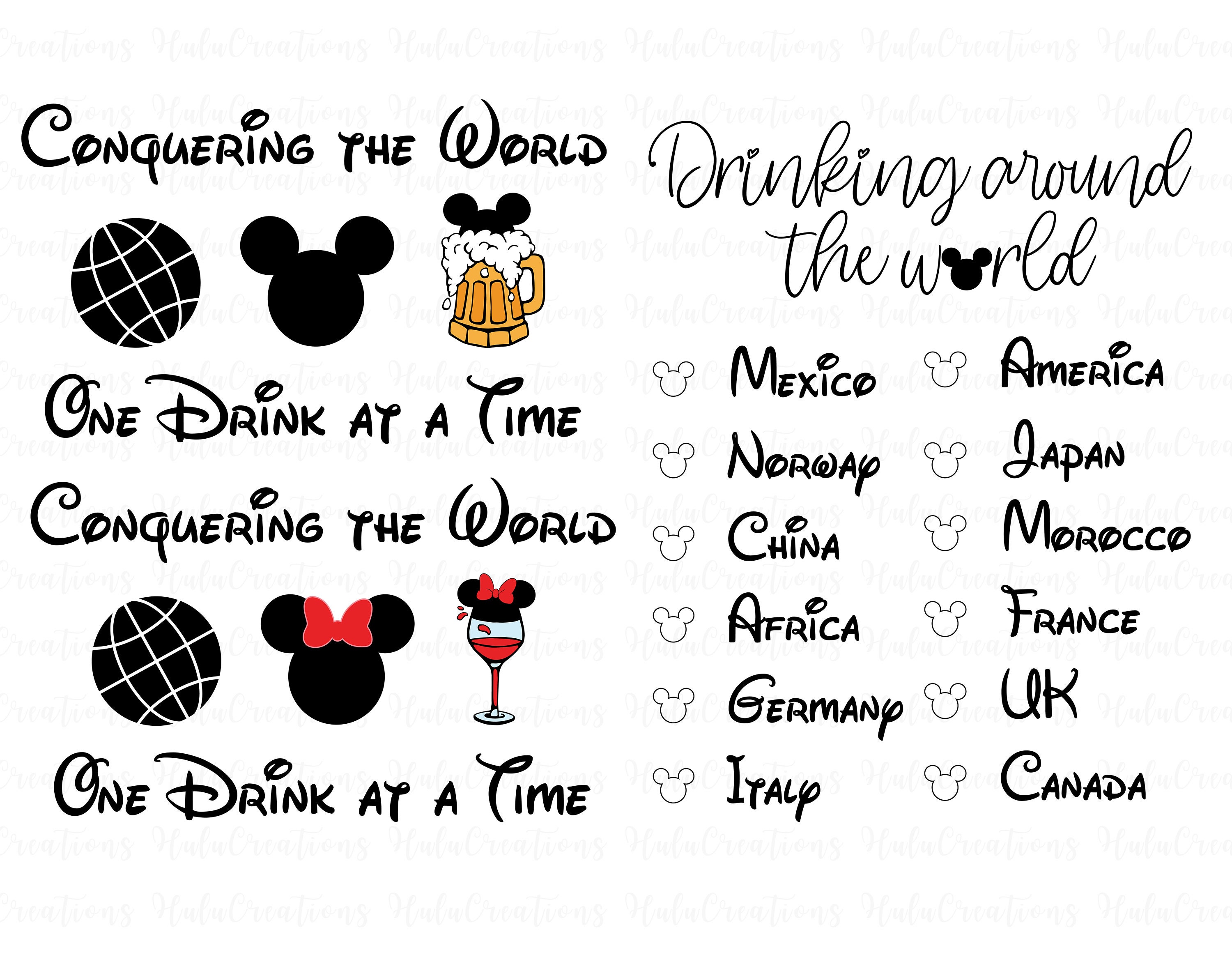 Drinking Around the World Conquering the World One Drink at Etsy