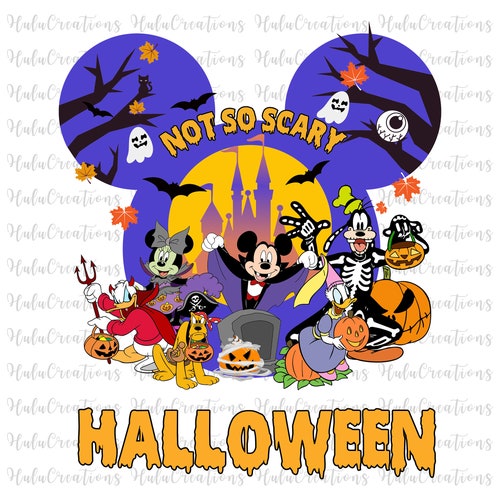 Mickeys Not so Scary Halloween Svg Trick or Treat Down Main - Etsy