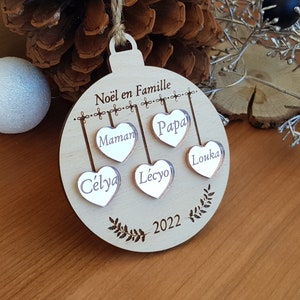 Boule De Noël Personnalisable Annonce Grossesse "Joyeux Noël J'arrive En 2026" - Cadeau Futur Parent En Céramique