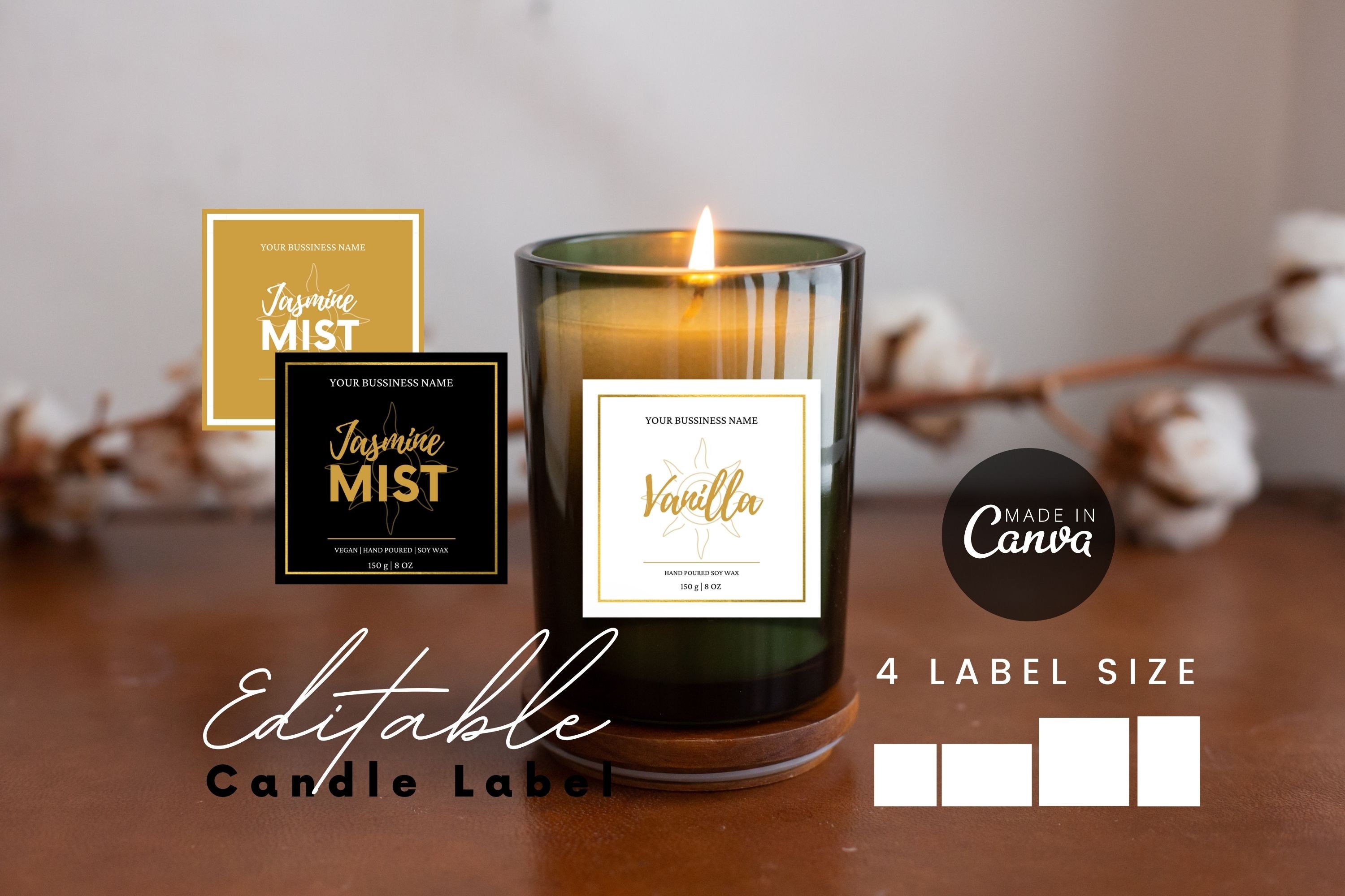 Editable Candle Dust Cover Template, Printable Candle Dust Covers