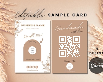 Editable Candle Scent Sample Card Template, Fragrance Tester Card Design, Printable Smell Sample Cards, Wax Melt Scent Card
