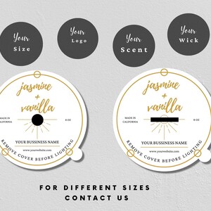 Custom Candle Dust Cover Template, Personalized Printable Candle Dust ...