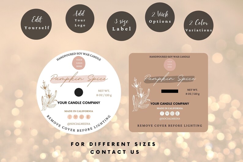 Editable Candle Dust Cover Template Printable Candle Dust Etsy Australia