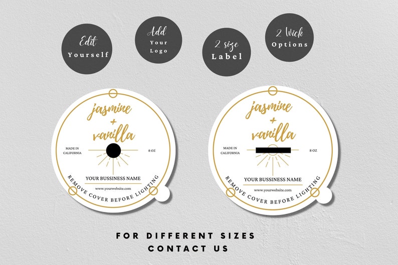 Candle Dust Cover Template Editable &amp; Printable Candle Dust - Etsy