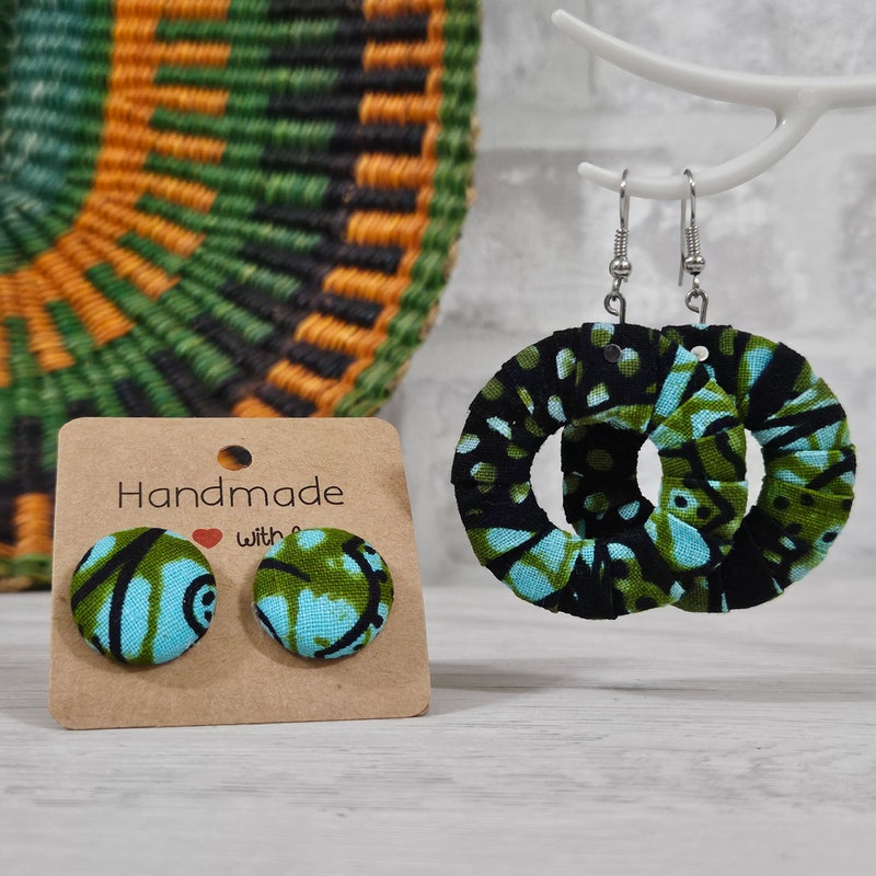 Ankara Fabric Earrings main image 1