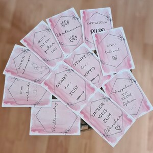 34 tarjetas de hitos que desean tener hijos ICSI/FIV