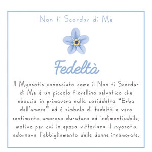 Collana in resina con fiori di non ti scordar di me, gioiello in resina con fiori di Myosotis Collana donna con fiori veri do not forget me immagine 6