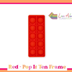 RED - Tens Frames Bubble Board Pop Its, Mathematics Manipulatlives, Montessori, Kindergarten, Year 1, Year 2, Year 3, Number Sense, Teacher