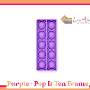 PURPLE - Tens Frames Bubble Board Pop Its, Mathematik Manipulatlives, Montessori, Kindergarten, Year 1, Year 2, Year 3, Number Sense,