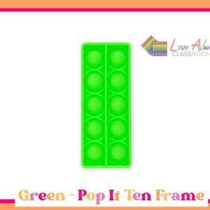 GRÜN - Tens Frames Bubble Board Pop Its, Mathematik Manipulatleben, Montessori, Kindergarten, Jahr 1, Jahr 2, Jahr 3, Zahlensinn,