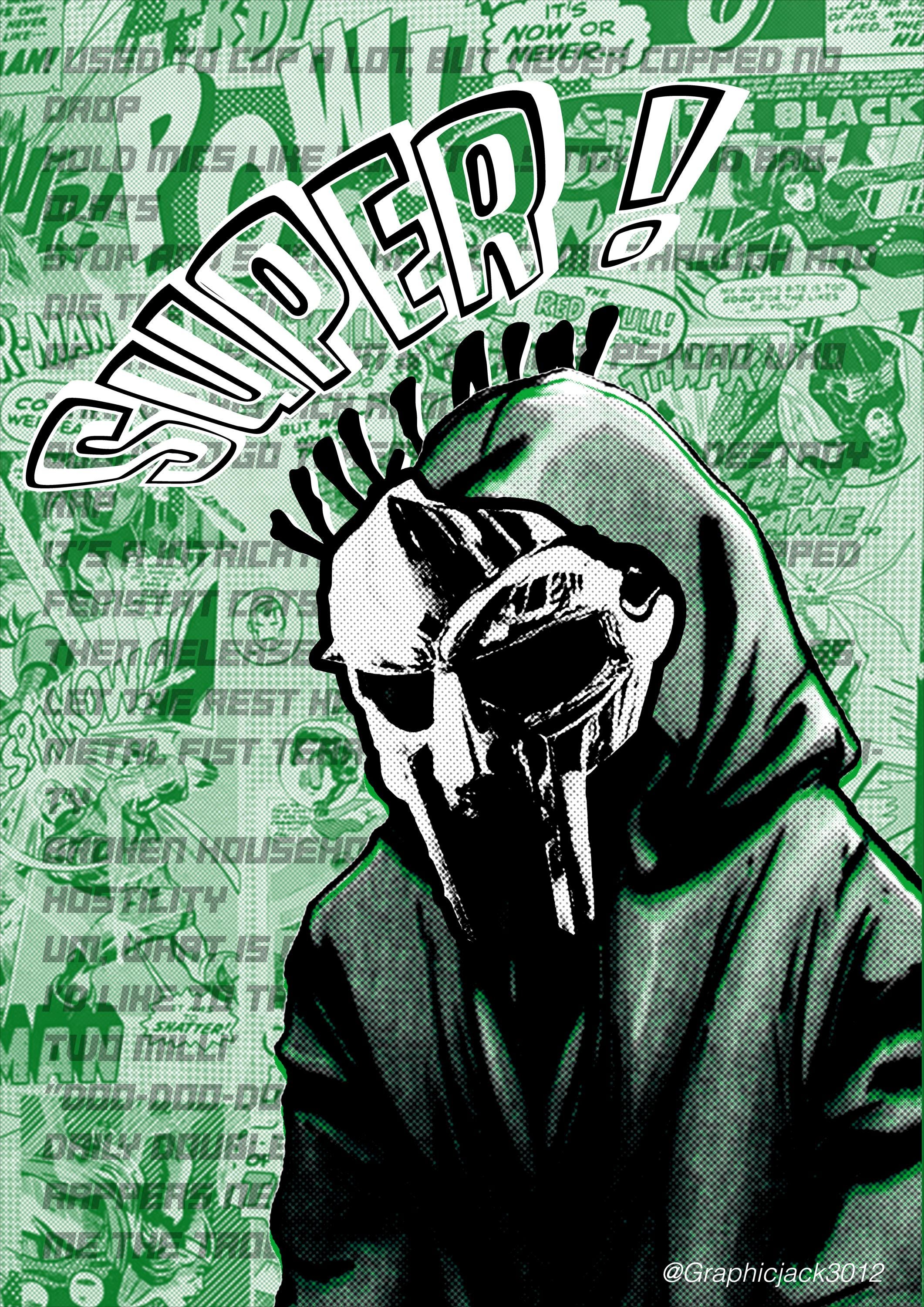 Mf Doom Refrence MF DOOM Poster Print | Comic Style Art (A3) - Etsy