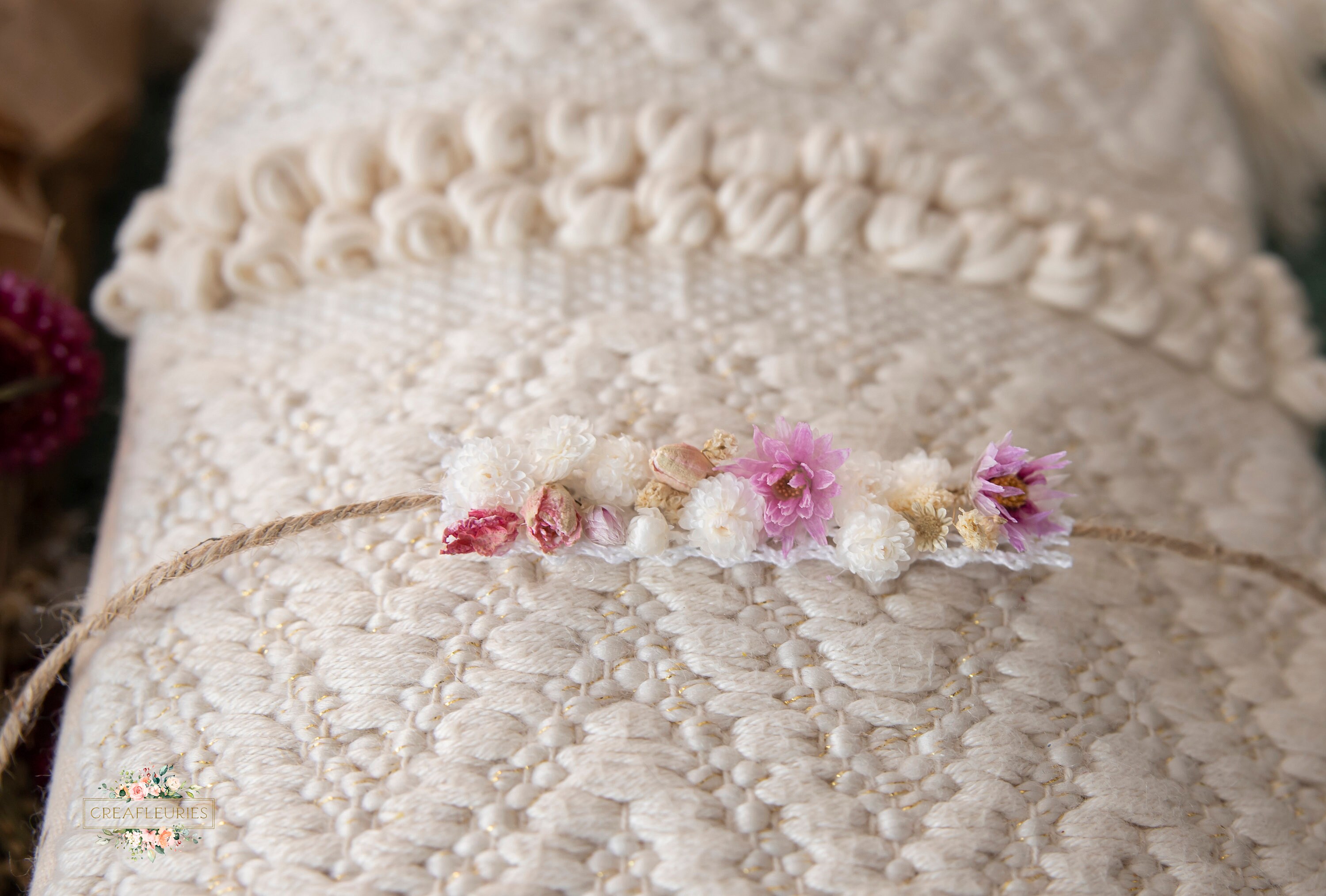 Bandeau Bébé Fleurs Séchées