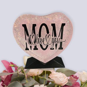 Heart Shaped Resin Photo Frame with stand, Personalised Photo Frame, Mothers Day Gift, Valentines, gift, Best Friend, Memorial, Partner
