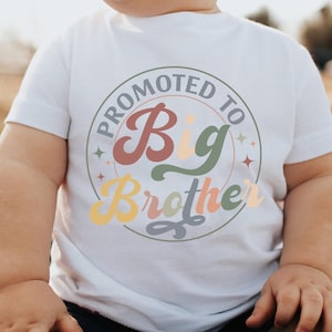 Custom Promoted To Big Brother Big Sister Shirt, I&#39;m Going To Be A Big Brother, Big Brother Gift, Soon To Be Big Brother 2025 T-shirt